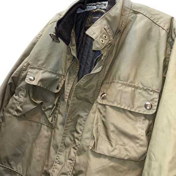 Banana Republic vintage army green Field Jacket rain L double placket - Picture 3 of 3